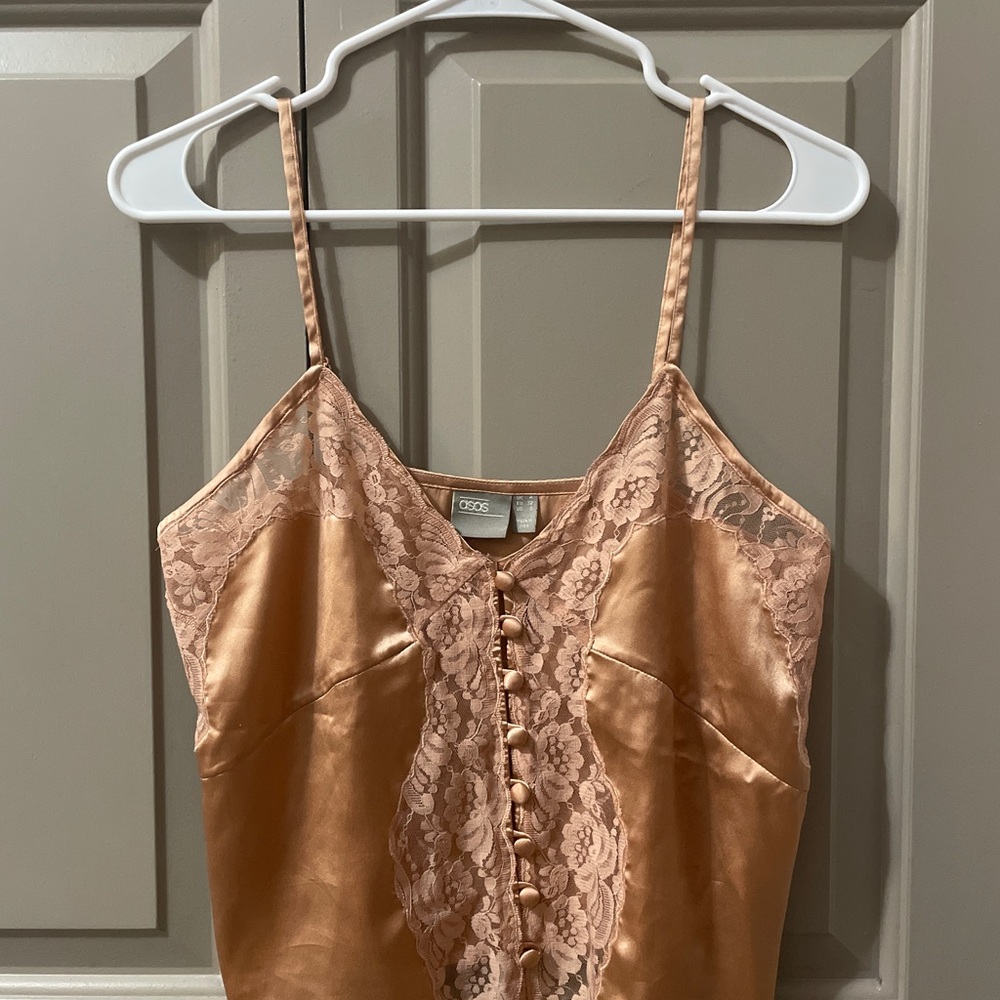ASOS Satin Lace Camisole in Copper